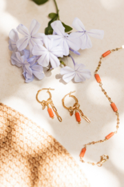 Armband oranje koraal - Happiness