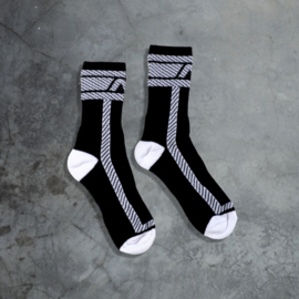 Addicted Fetish Sock Zwart- Wit