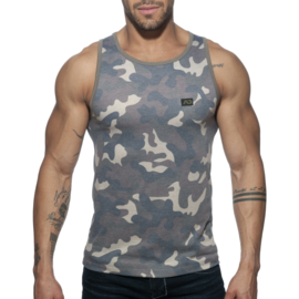 Addicted Washed Camo Tank-Top