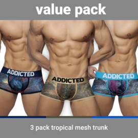 Addicted Tropical Mesh Boxers met Push-Up