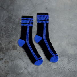 Addicted Fetish Sock Zwart- Blauw