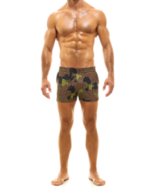 Modus Vivendi Trapped Camo Zwemshort Khaki