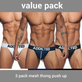 Addicted 3 Pack Mesh String Push-Up