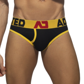 Addicted Open Fly Cotton Brief Yellow