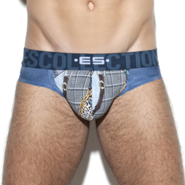 E.S Collection Wild Print Jockstrap Blauw