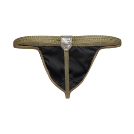 Modus Vivendi Leather Leagacy Thong/String Khaki