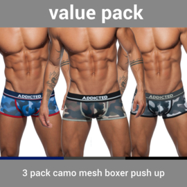 Addicted 3 Pack Mesh Boxer Camouflage