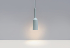 Lamp Blue | Bright red wire