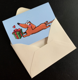 Teckel Cadeaukaartjes met envelopjes 10 stuks