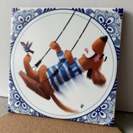 Teckel Tobie Tegeltje Schommel