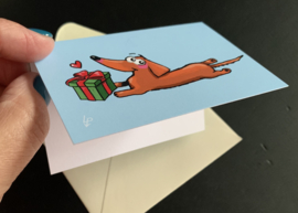 Teckel Cadeaukaartjes met envelopjes 10 stuks