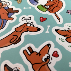 Love Teckels Stickervel