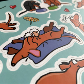 Love Teckels Stickervel