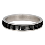 4 mm Ring Glass Zwart