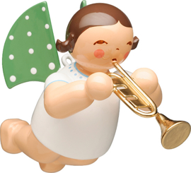 650/130/36 Engelmuzikant zwevend  met trompet