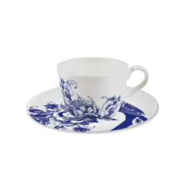 Royal Delft -model Peacock Koffie Kop en schotel 180 ml