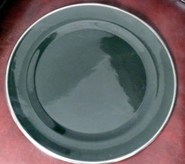 Wedgwood model Laurel Onderbord 30 cm Zwart met zilverenrand