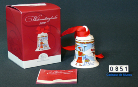 2010- Kerstklokje porselein Hutschenreuther met lind en opschrift 25 jaar