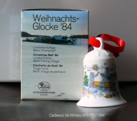 1984 Kerstklokje porselein, merk Hutschenreuther
