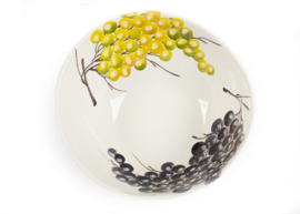 EW42 organische schaal met gele en blauwe druiven 25cm