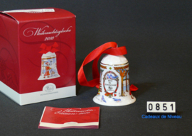 2010- Kerstklokje porselein Hutschenreuther met lind en opschrift 25 jaar