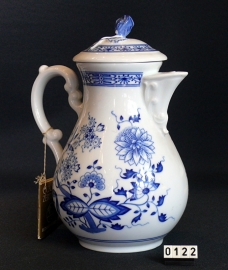 model Blau Zwiebelmuster-Koffiekan  1,40 liter- 6 Pers.