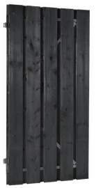 Plankendeur 100 x 190 cm Zwart Gespoten