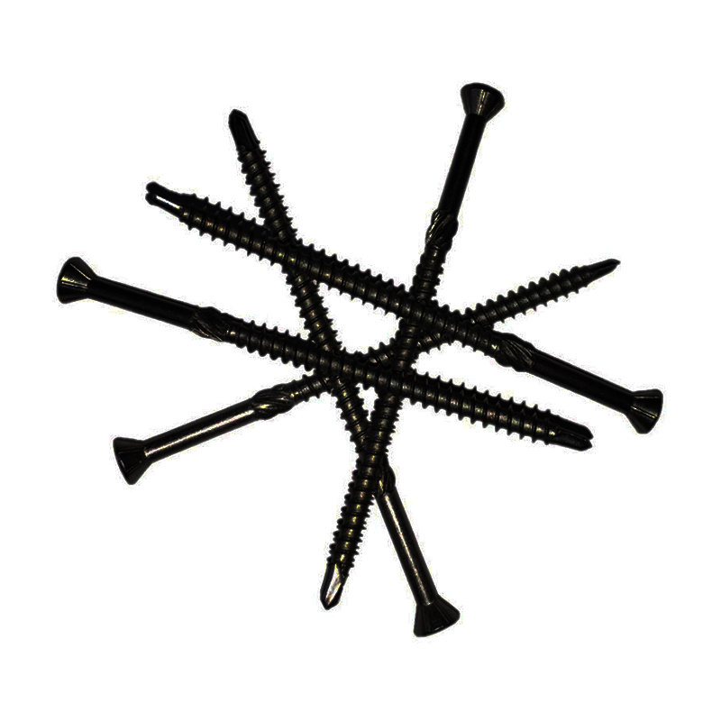 Zweeds rabat schroef  3,2 x 60 zwart (poedercoat) RVS410 T10 (100 st)