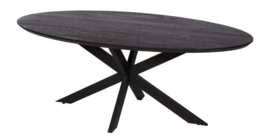 Eiken ovale eettafel