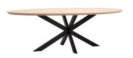 Eiken ovale eettafel