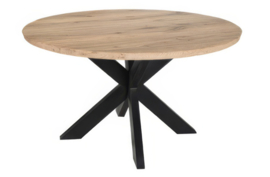 Ronde eiken eettafel