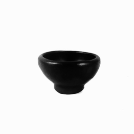 BLACK POTTERY MINI BOWL FOOT