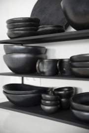 BLACK POTTERY RONDE SCHAAL