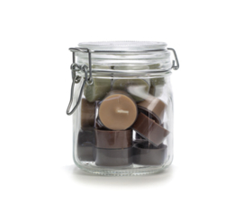 JAR TEA LIGTHS BROWN