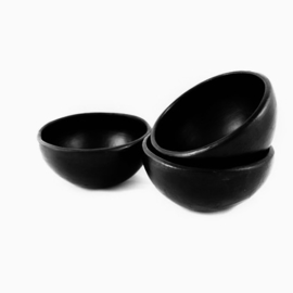 BLACK POTTERY SOUP BOWL