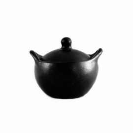 BLACK POTTERY MINI COOKING POT