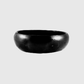 BLACK POTTERY RONDE SCHAAL