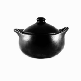 BLACK POTTER ROUND CASSEROLE