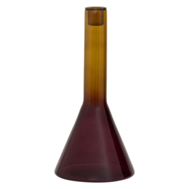 UNC KAARSENHOUDER - PRUIM & OLIJFGROEN GERECYCELD GLAS