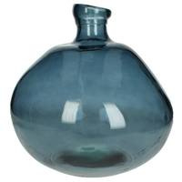 Vase recycled glass Blue