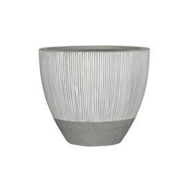 Pottery Pots Ridged Jesslyn S White stripe