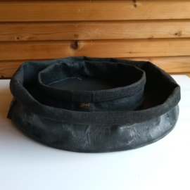 Bob tray rubber/jute black 40 cm ( de grootste)