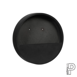 Pottery Pots Wally wand plantenbak S zwart ( D40cm ) 