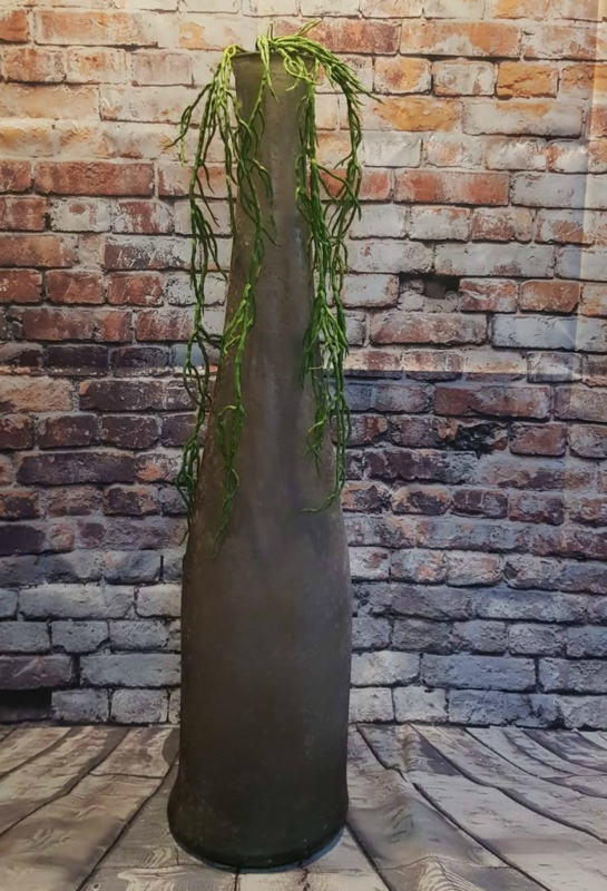 Vase recycled glass brown