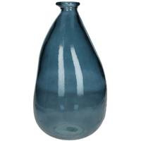 Vase recycled Glass Blue
