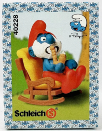 Grote smurf in schommelstoel 40228