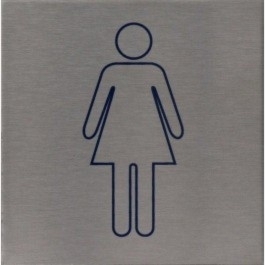 RP36 RVS Pictogram Dames 80x80mm