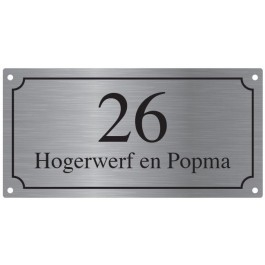 Aluminium naamborden BGA-01 20x10cm