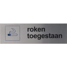 RP06 RVS Pictogram ROKEN TOEGESTAAN