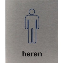 RP29 RVS Pictogram HEREN 100X120 mm